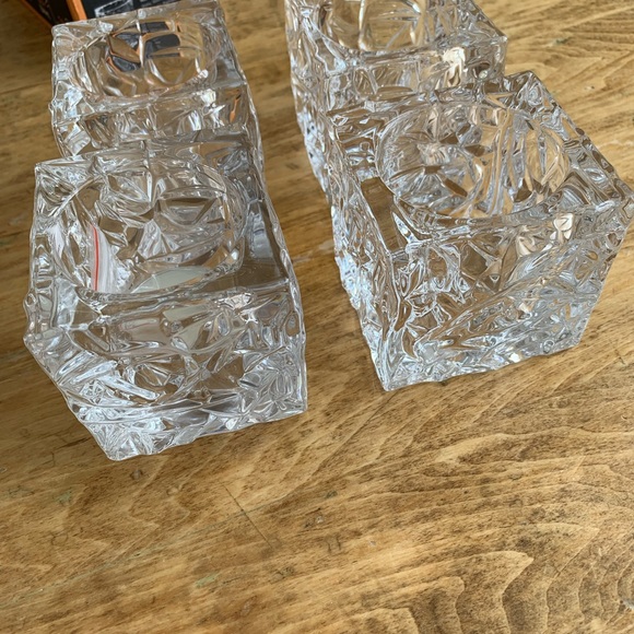Set of 4 Nachtmann Crystal Glass Ice Cube Votive - Picture 7 of 7